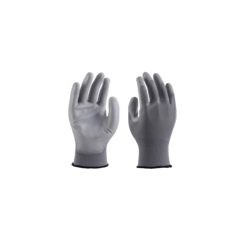 Polyester PU Coated Work Labor Gloves for Garden Assembling